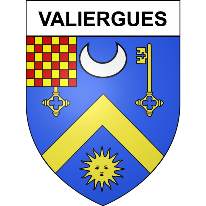 Valiergues 19 ville Stickers blason autocollant adhésif