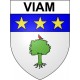 Viam 19 ville Stickers blason autocollant adhésif