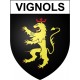 Vignols 19 ville Stickers blason autocollant adhésif