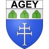 Agey  21 ville Stickers blason autocollant adhésif