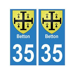 35 Betton blason autocollant plaque stickers ville