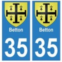 35 Betton stemma adesivo piastra adesivi città