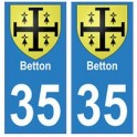 35 Betton blason autocollant plaque stickers ville