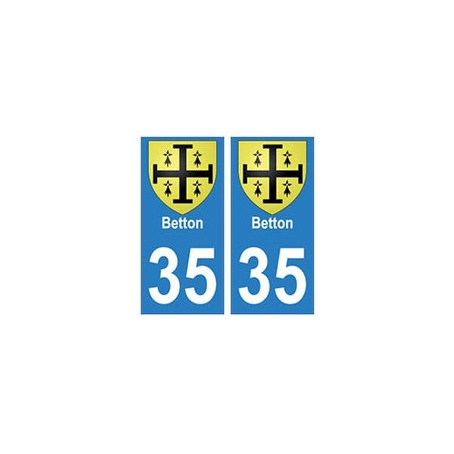 35 Betton blason autocollant plaque stickers ville