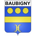 Baubigny 21 ville Stickers blason autocollant adhésif