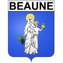 Pegatinas escudo de armas de Beaune adhesivo de la etiqueta engomada