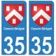 35 Cesson-Sévignéblason autocollant plaque stickers ville