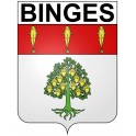 Binges 21 ville Stickers blason autocollant adhésif