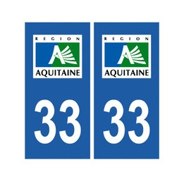 33 Gironde autocollant plaque