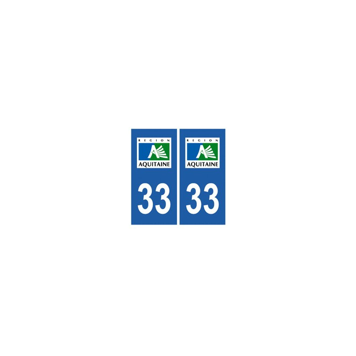 33 Gironde autocollant plaque