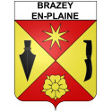 Brazey-en-Plaine 21 ville Stickers blason autocollant adhésif