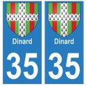 35 Dinard blason autocollant plaque stickers ville