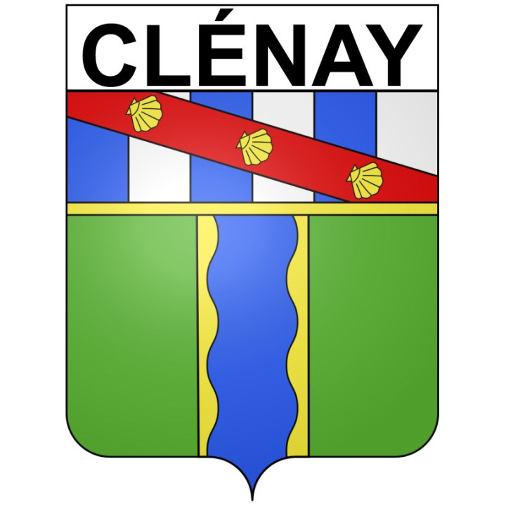Clénay 21 ville Stickers blason autocollant adhésif
