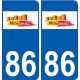 86 Mirebeau stemma adesivo piastra adesivi città