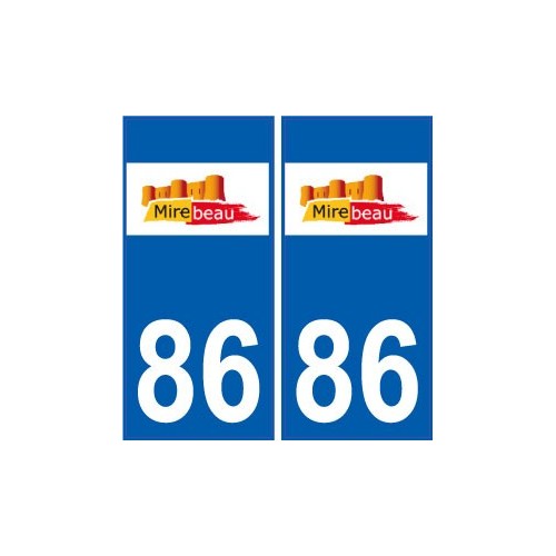 86 Mirebeau stemma adesivo piastra adesivi città