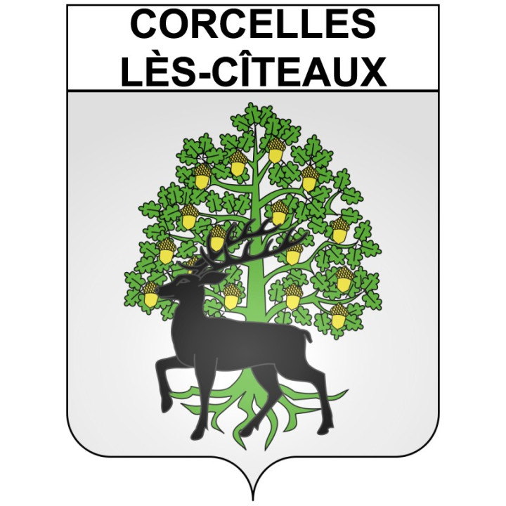 Corcelles-lès-Cîteaux 21 ville Stickers blason autocollant adhésif