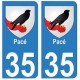 35 Pacé blason autocollant plaque stickers ville