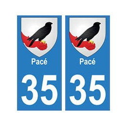 35 Pacé blason autocollant plaque stickers ville