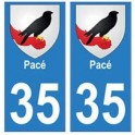35 Pace stemma adesivo piastra adesivi città