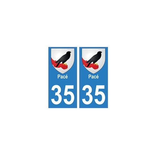 35 Pacé blason autocollant plaque stickers ville