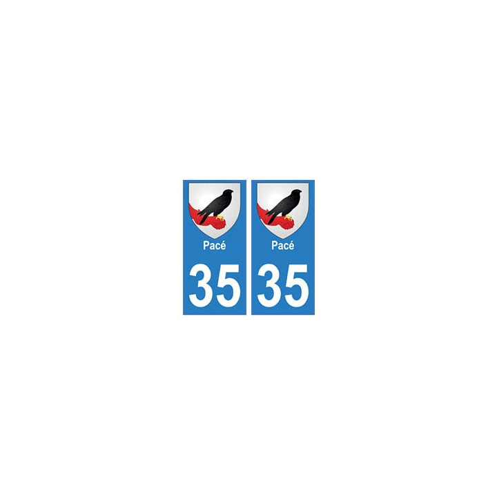 35 Pacé blason autocollant plaque stickers ville