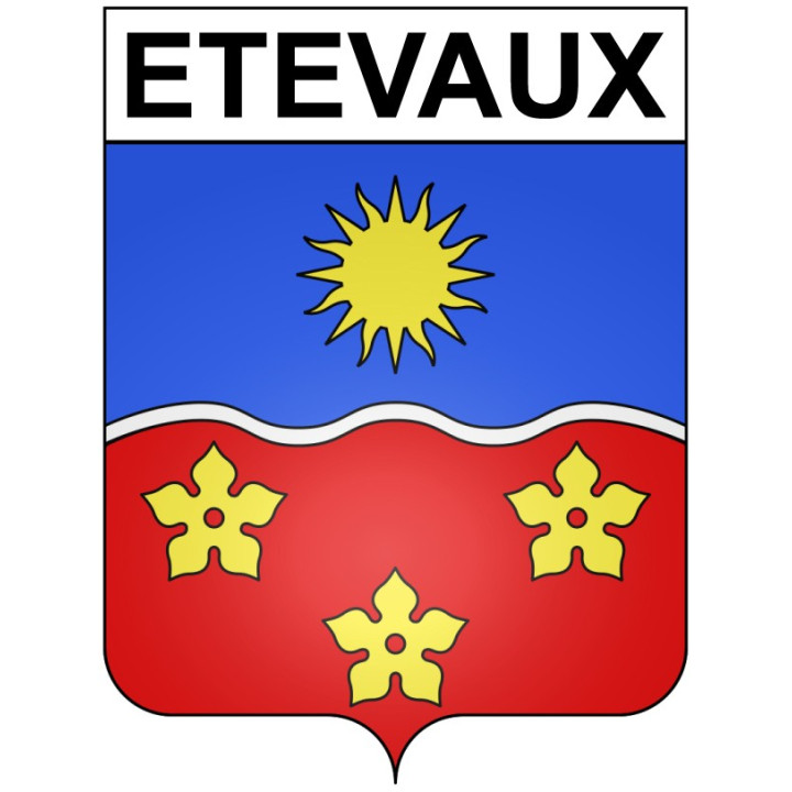 Etevaux 21 ville Stickers blason autocollant adhésif