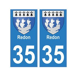 35 Redon blason autocollant plaque stickers ville
