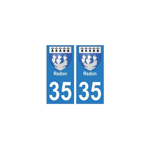 35 Redon blason autocollant plaque stickers ville