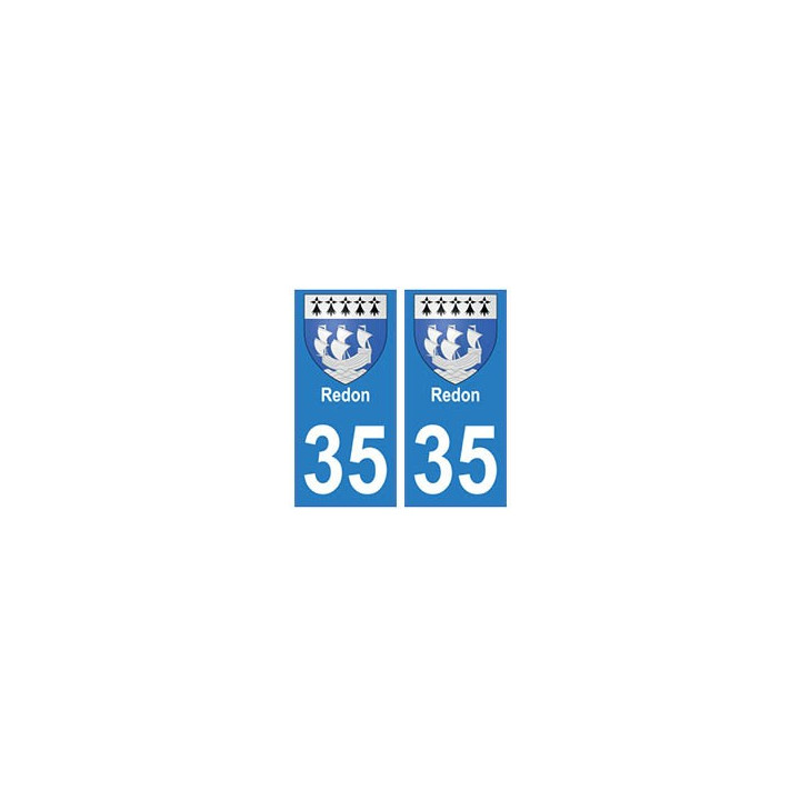 35 Redon blason autocollant plaque stickers ville