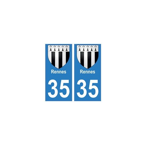 35 Rennes blason autocollant plaque stickers ville