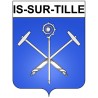 Is-sur-Tille 21 ville Stickers blason autocollant adhésif