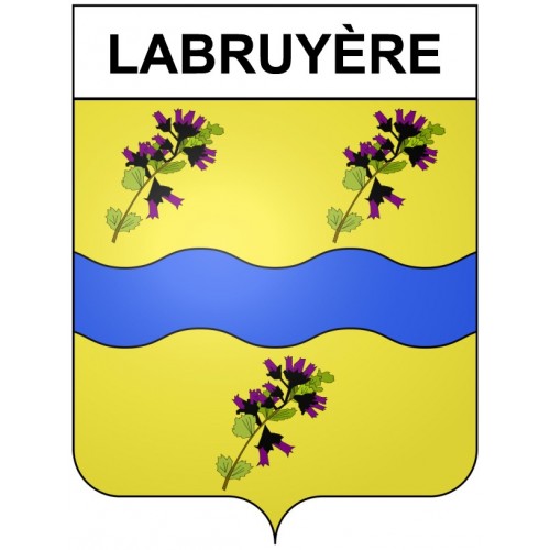 Labruyère 21 ville Stickers blason autocollant adhésif