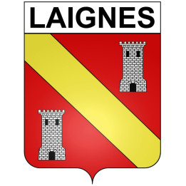 Laignes 21 ville Stickers blason autocollant adhésif