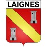 Laignes 21 ville Stickers blason autocollant adhésif