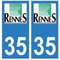 35 Rennes logo sticker plate stickers city