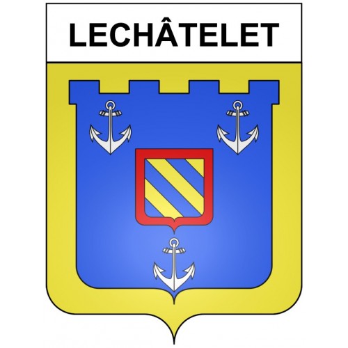 Lechâtelet 21 ville Stickers blason autocollant adhésif