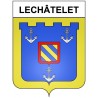 Lechâtelet 21 ville Stickers blason autocollant adhésif