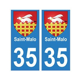 35 Saint-Malo blason autocollant plaque stickers ville