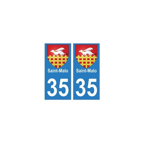 35 Saint-Malo blason autocollant plaque stickers ville