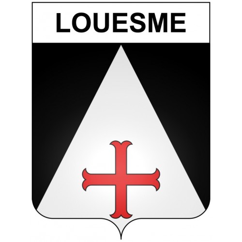 Louesme 21 ville Stickers blason autocollant adhésif