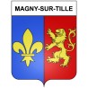Pegatinas escudo de armas de Magny-sur-Tille adhesivo de la etiqueta engomada