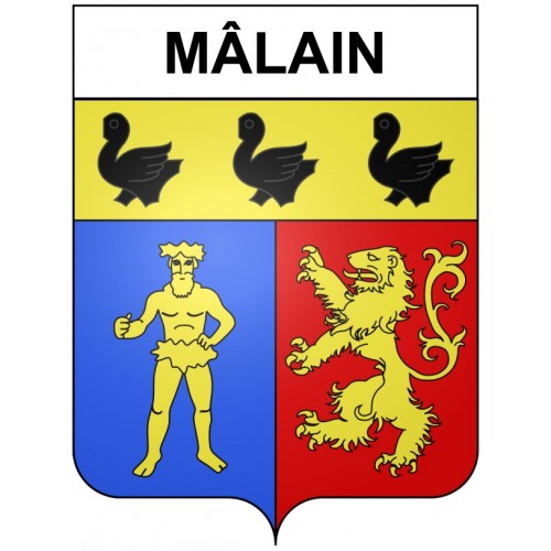 Mâlain 21 ville Stickers blason autocollant adhésif