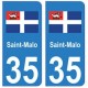 35 Saint-Malo logo autocollant plaque stickers ville