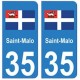 35 Saint-Malo logo autocollant plaque stickers ville