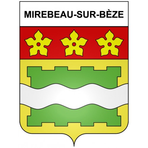 Mirebeau-sur-Bèze 21 ville Stickers blason autocollant adhésif