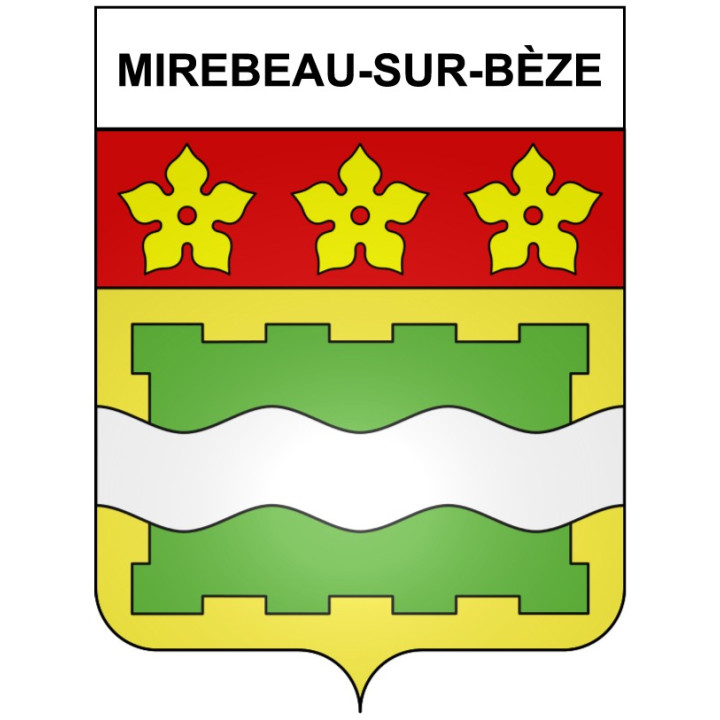 Mirebeau-sur-Bèze 21 ville Stickers blason autocollant adhésif