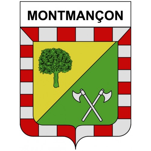 Montmançon 21 ville Stickers blason autocollant adhésif
