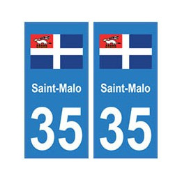 35 Saint-Malo logo autocollant plaque stickers ville