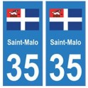 35 Saint-Malo logo autocollant plaque stickers ville