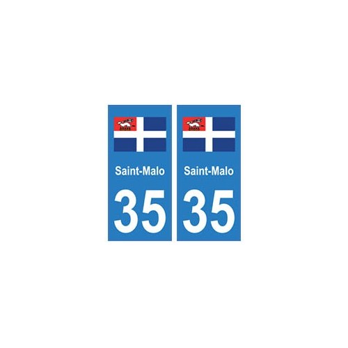 35 Saint-Malo logo autocollant plaque stickers ville